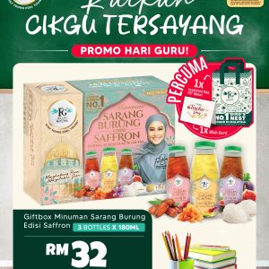 [Teacher's Day Special] Edisi Eksklusif - Minuman Sarang Burung Edisi Saffron (Kurma, Acacia Gum, Buah Tin)