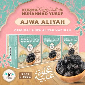 Kurma Muhammad Yusuf Ajwa Aliyah 1.2KG (400g x 3 Box)