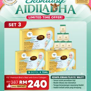 FG Walet® Premium Bird's Nest with Extra Collagen (3 Box)
